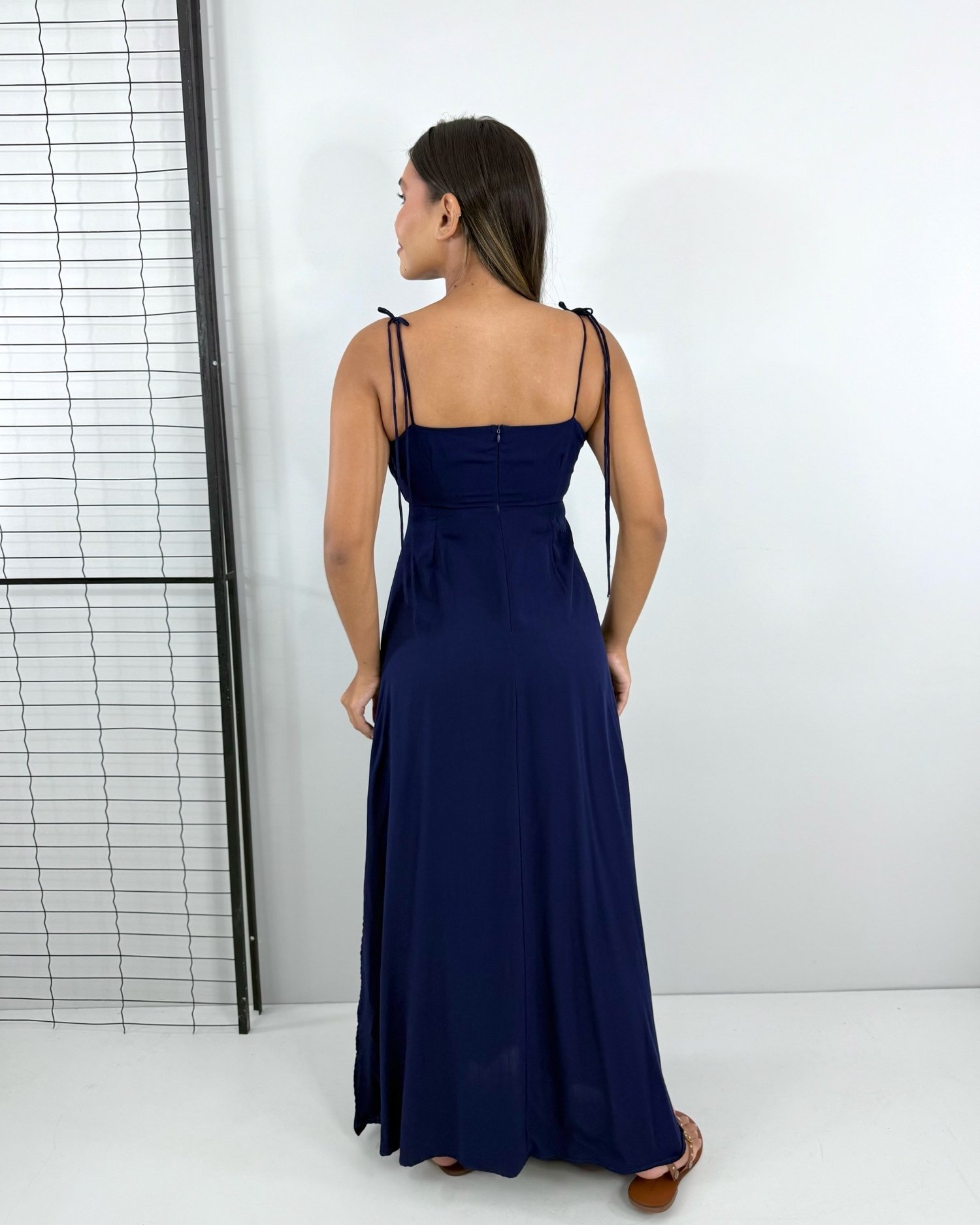 Vestido Drica Longo - Azul Marinho - Image 3