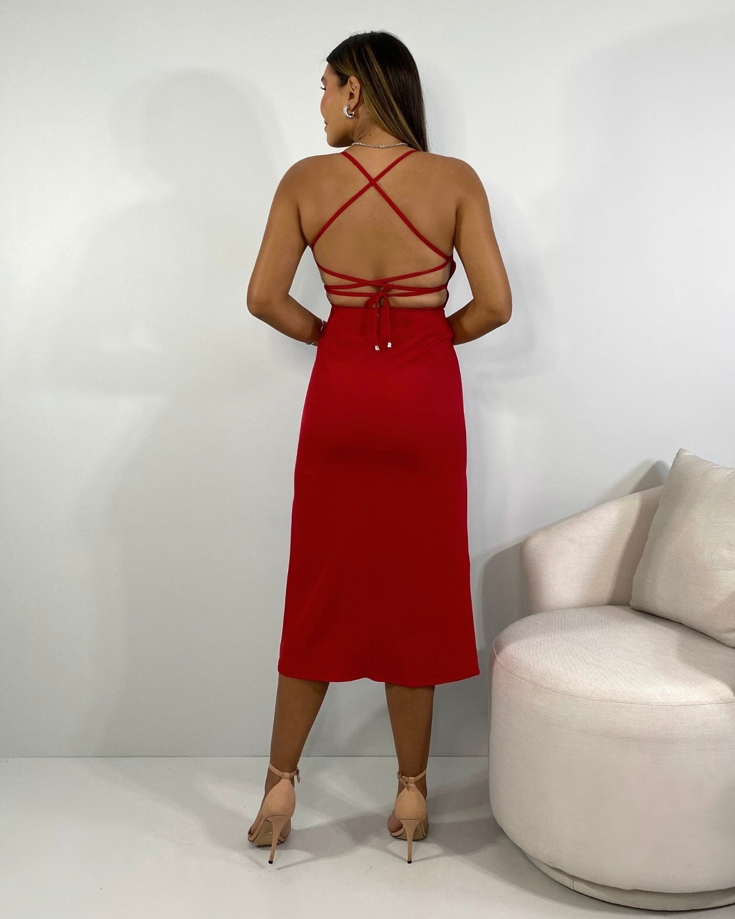 Vestido Edna - Vermelho - Image 2