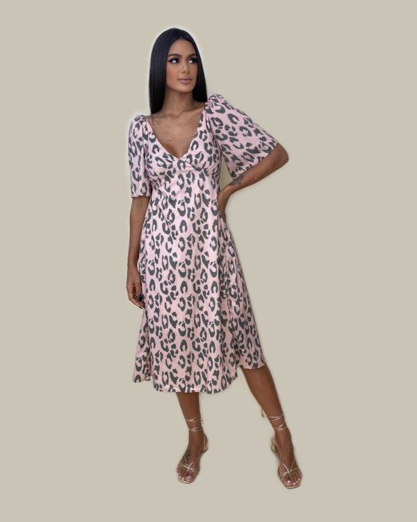 Vestido Núbia - Onça Rosê