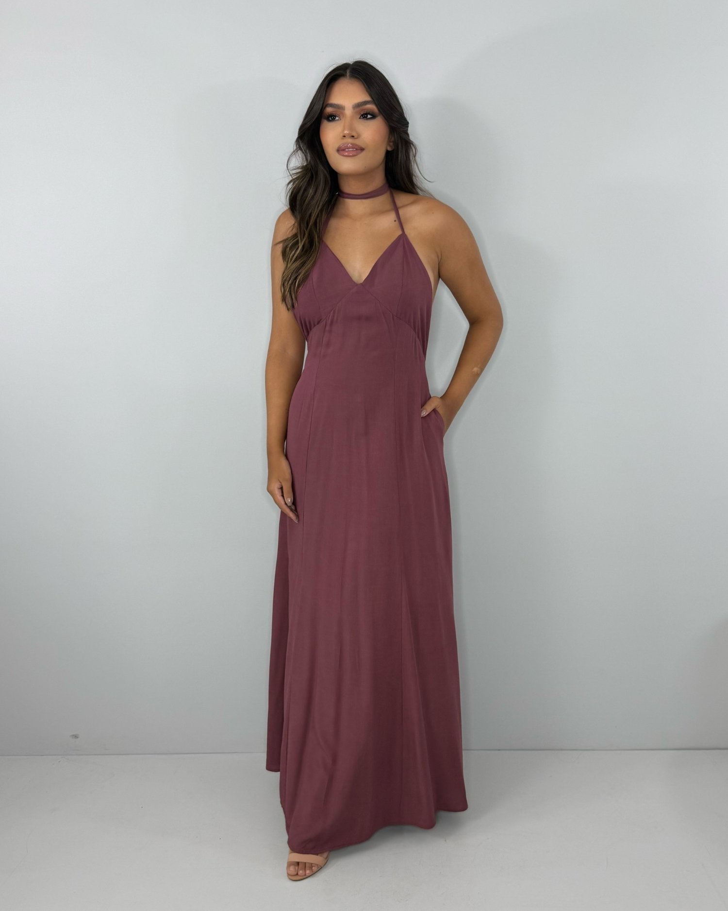 Vestido Victória - Marrom - Image 1