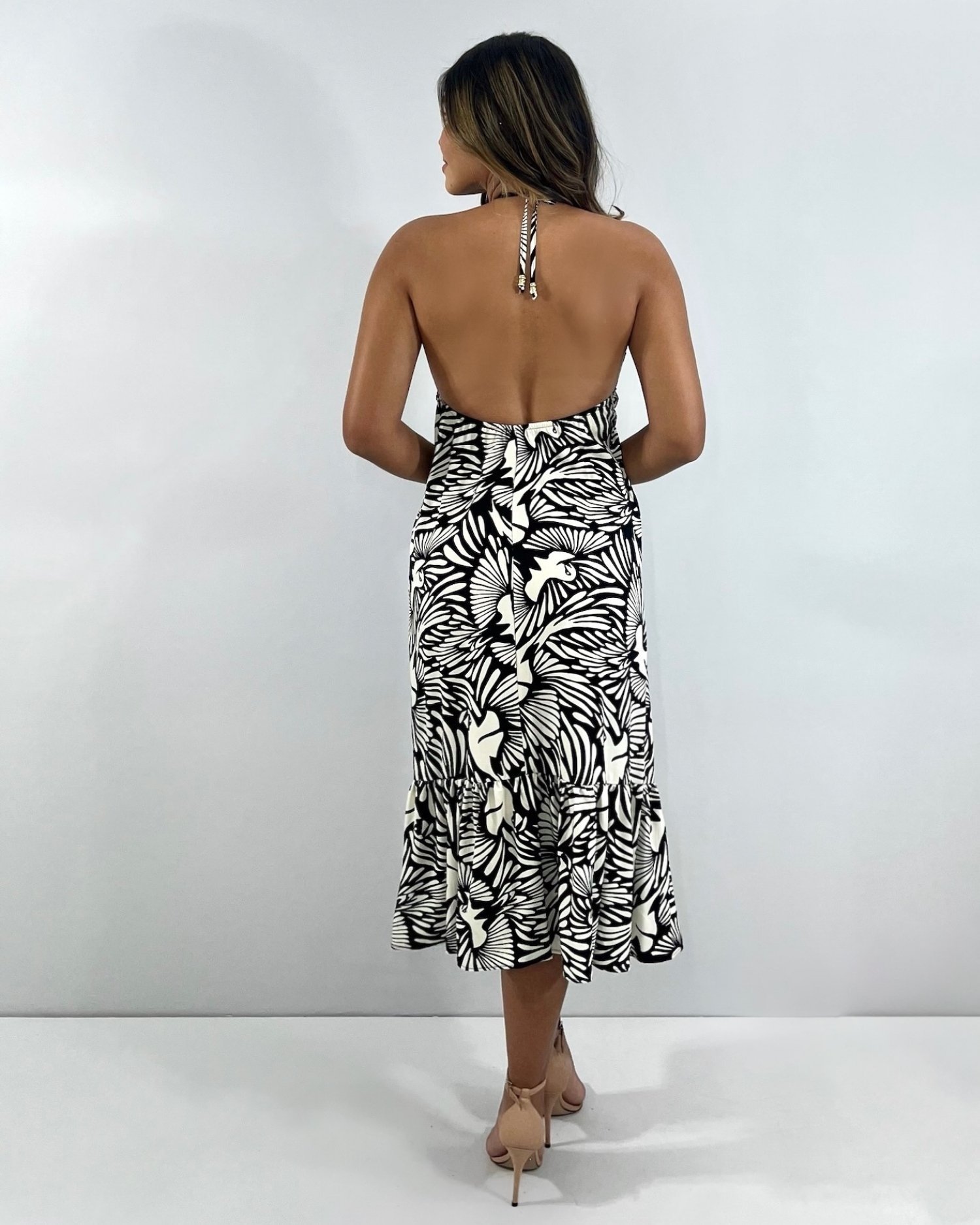 Vestido Safira - Estampado Fundo Preto - Image 5