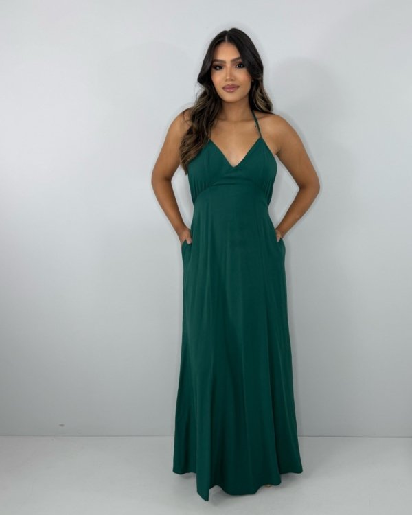 Vestido Victória - Verde Amazônia