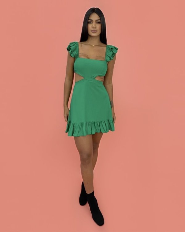 Vestido Andréia - Verde Bandeira