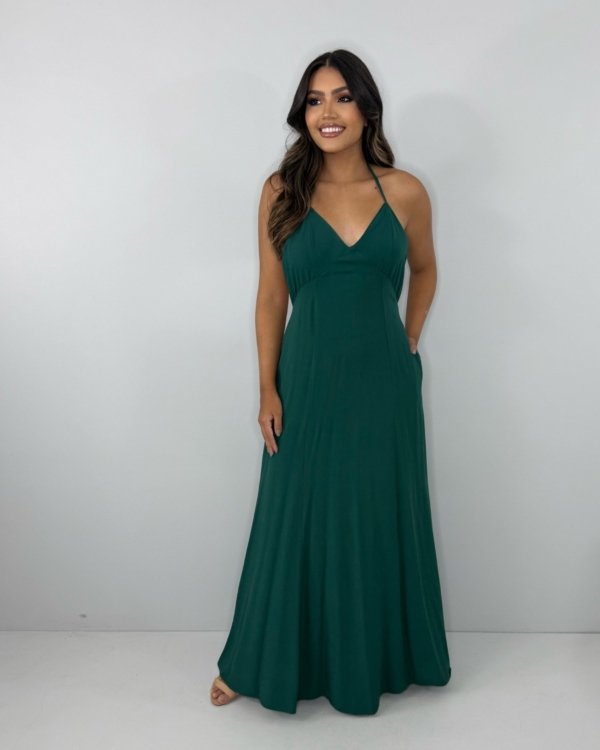 Vestido Victória - Verde Amazônia