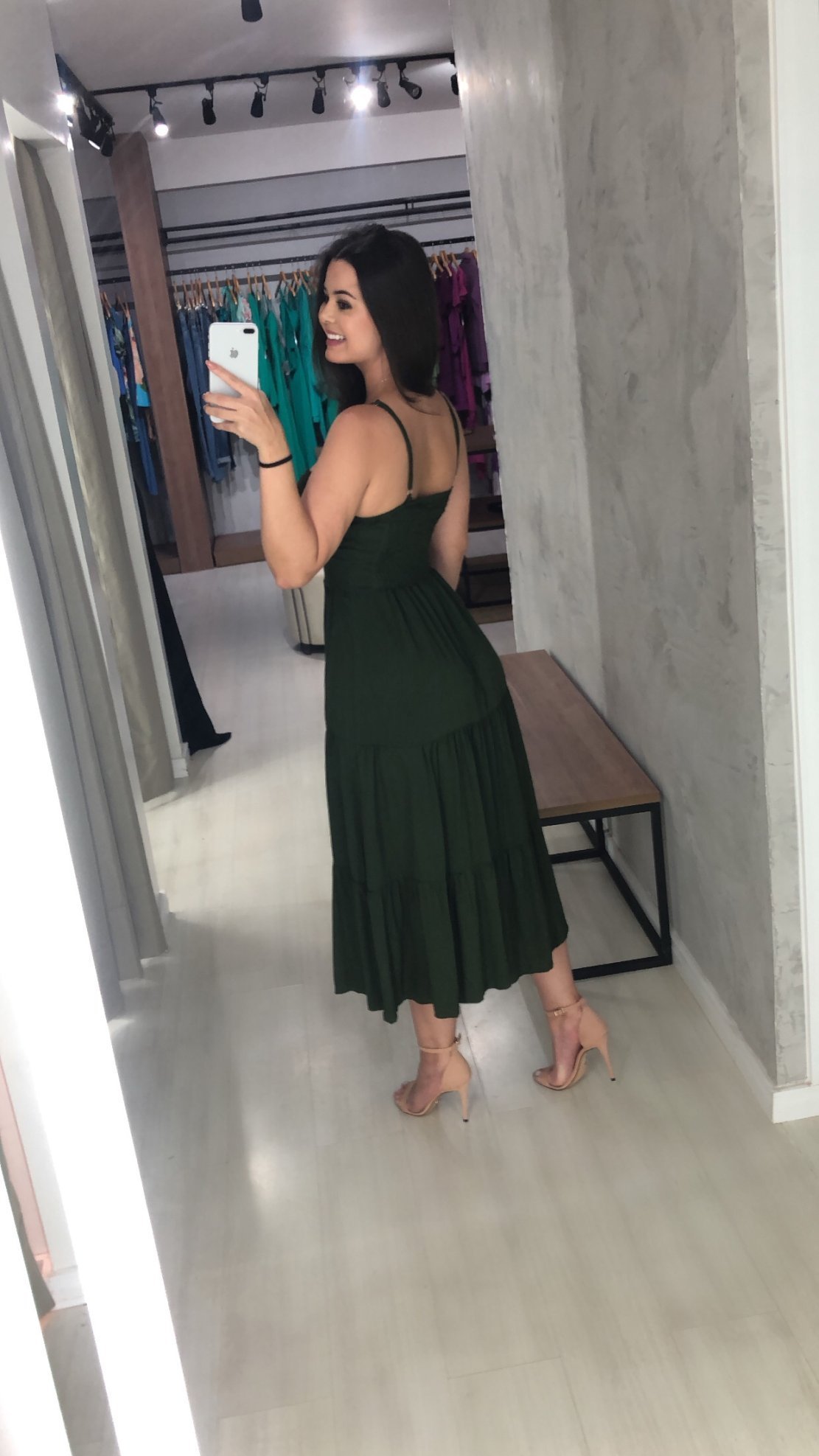 Vestido Jéssica Midi - Verde Militar - Image 3