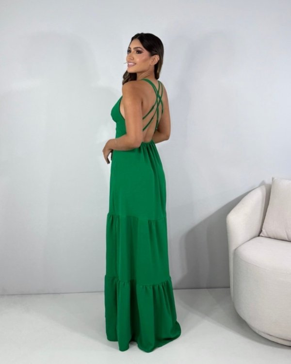 Vestido Noely - Verde Bandeira