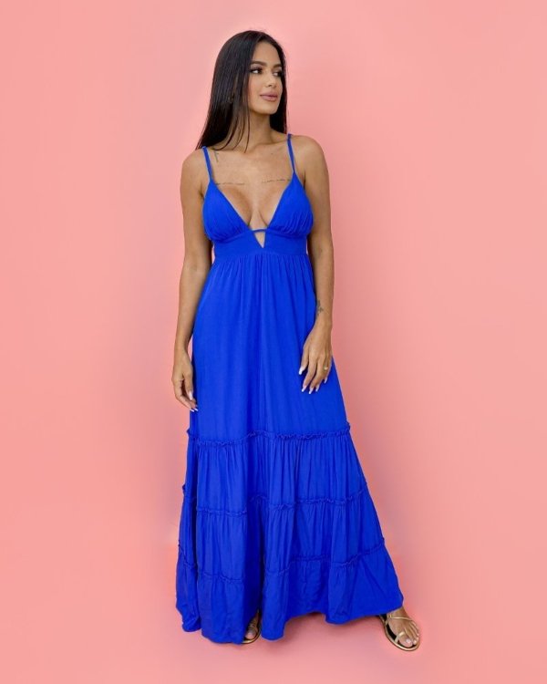 Vestido Raquel - Azul Royal