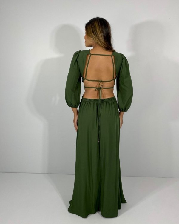 Vestido Giza - Verde Militar