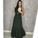 Vestido Jéssica Longo – Verde Militar