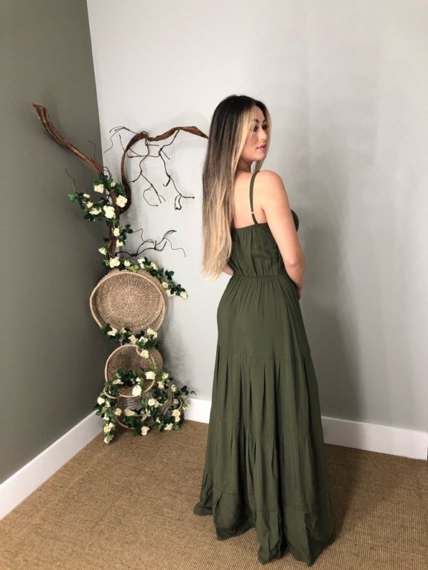 Vestido Camila - Verde Militar