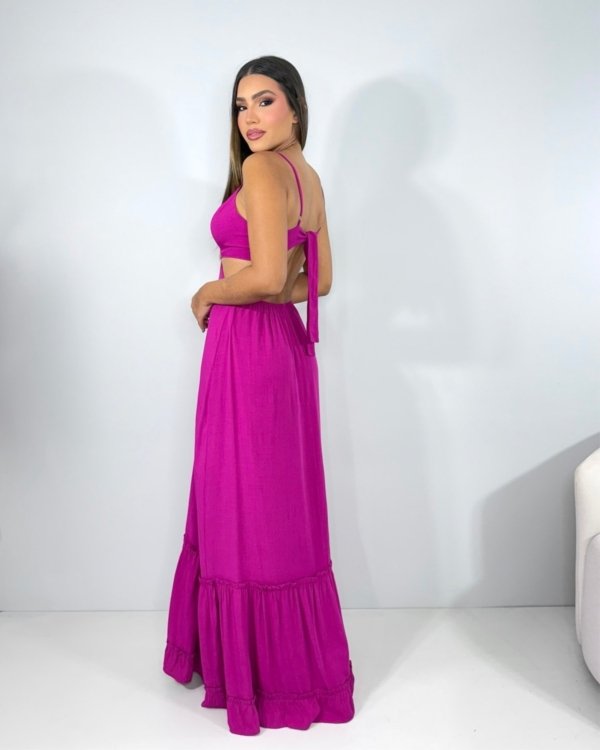 Vestido Launa - Fúcsia