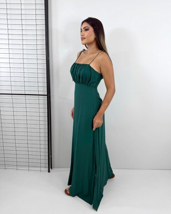 Vestido Drica Longo - Verde Amazônia