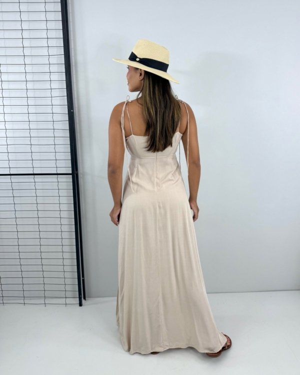 Vestido Drica Longo - Nude