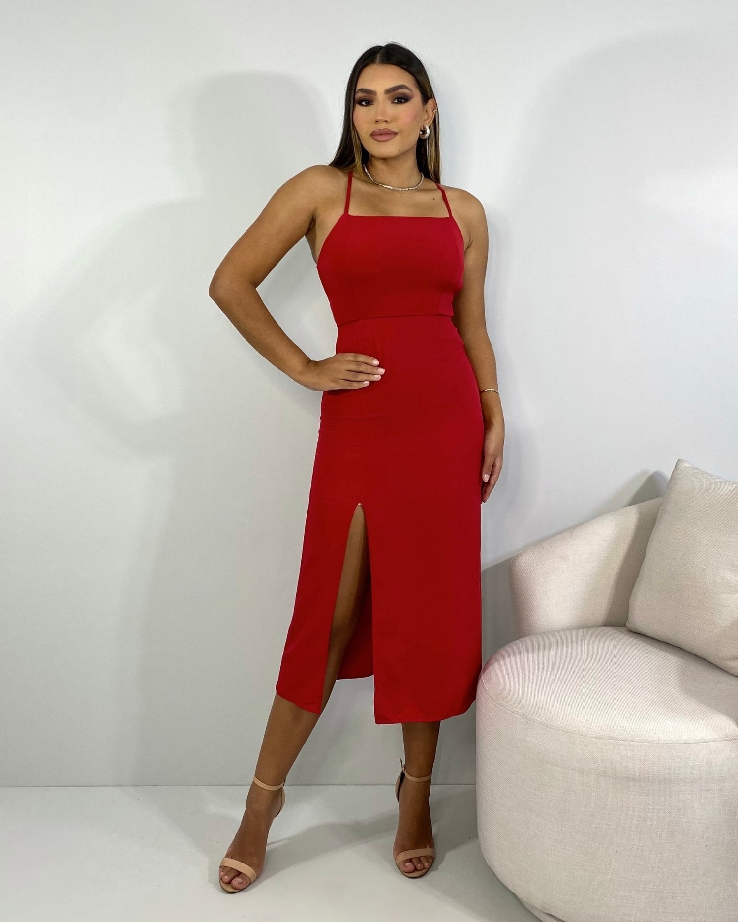 Vestido Edna - Vermelho - Image 3