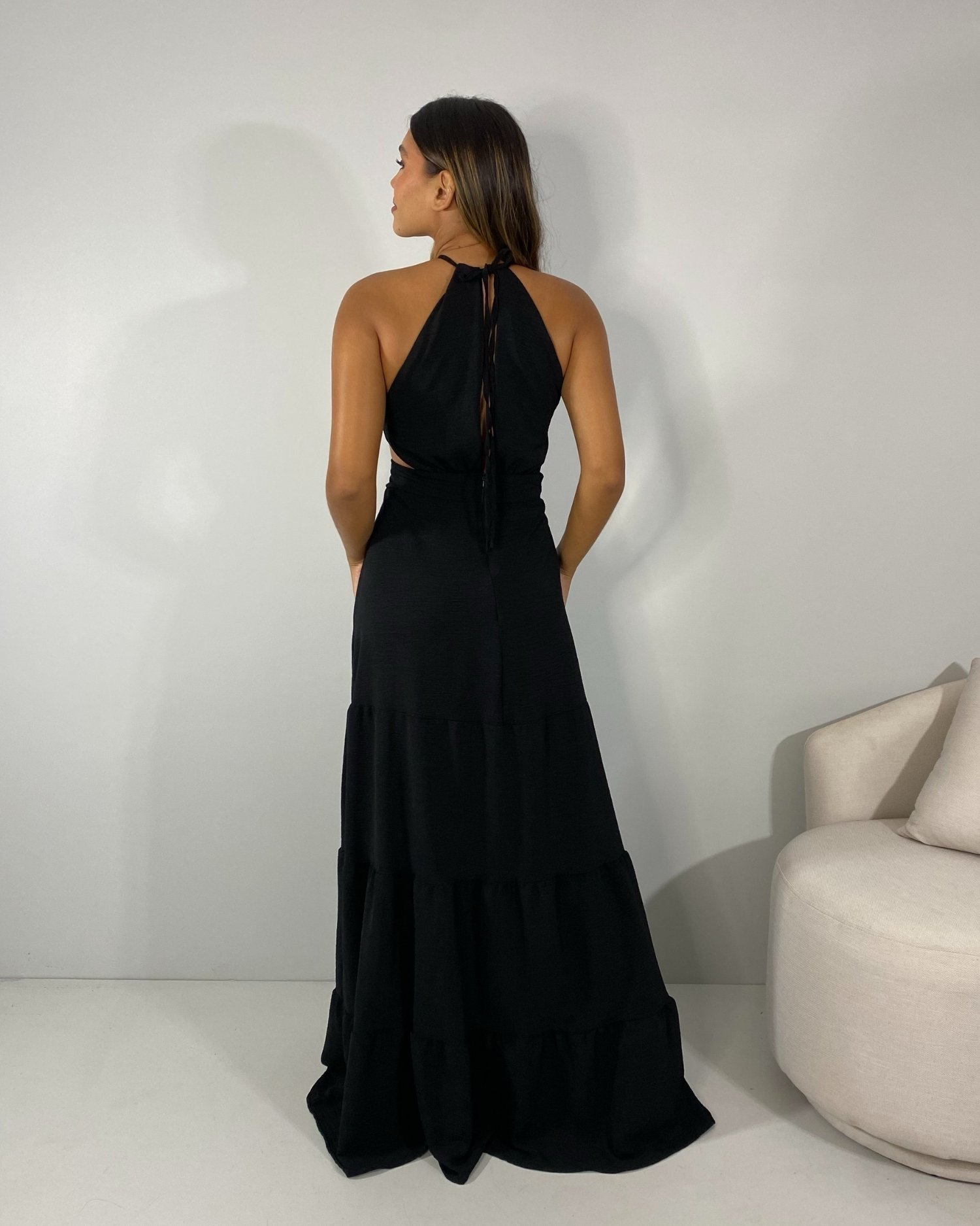 Vestido Estefane Longo - Preto - Image 3