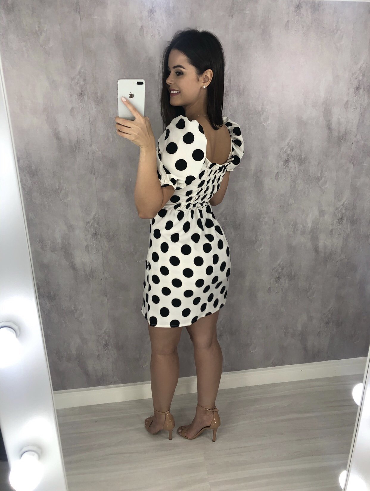 Vestido Diana - Poá Fundo Branco - Image 2