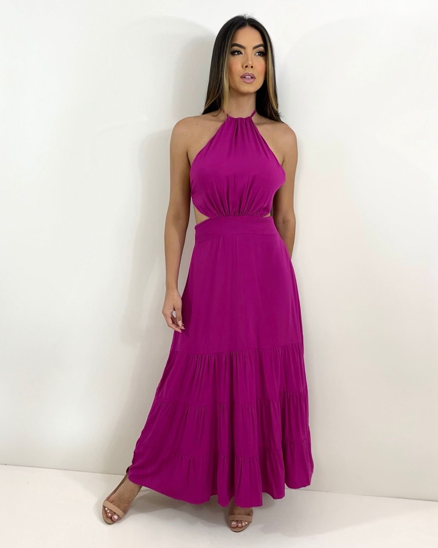 Vestido Estefane - Fúcsia - Image 1