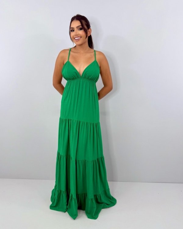 Vestido Sophia - Verde Bandeira