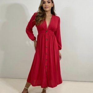 Vestido Clara - Vermelho - Image 1