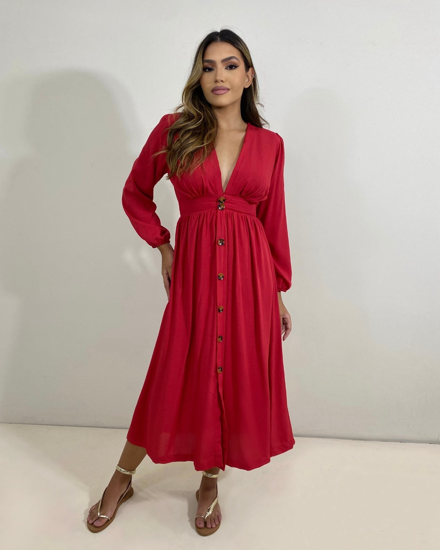 Vestido Clara - Vermelho - Image 1