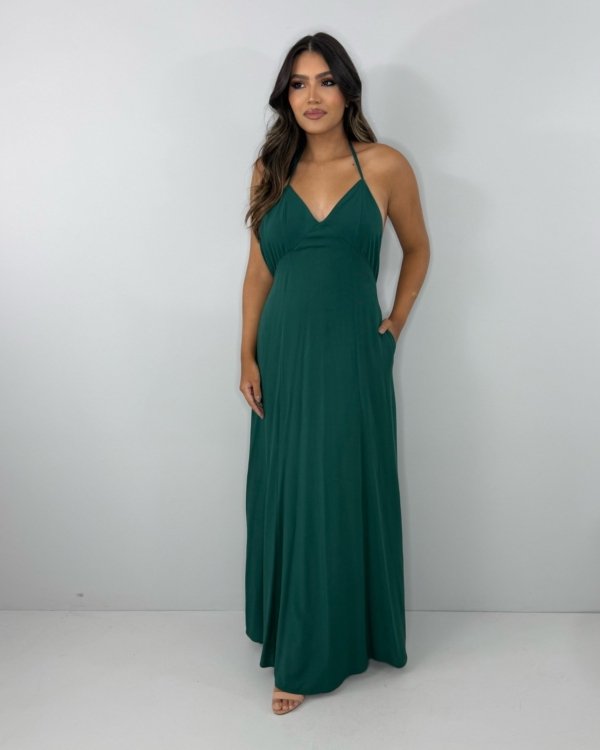 Vestido Victória - Verde Amazônia