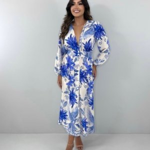 Vestido Clara - Estampa Azul - Image 2