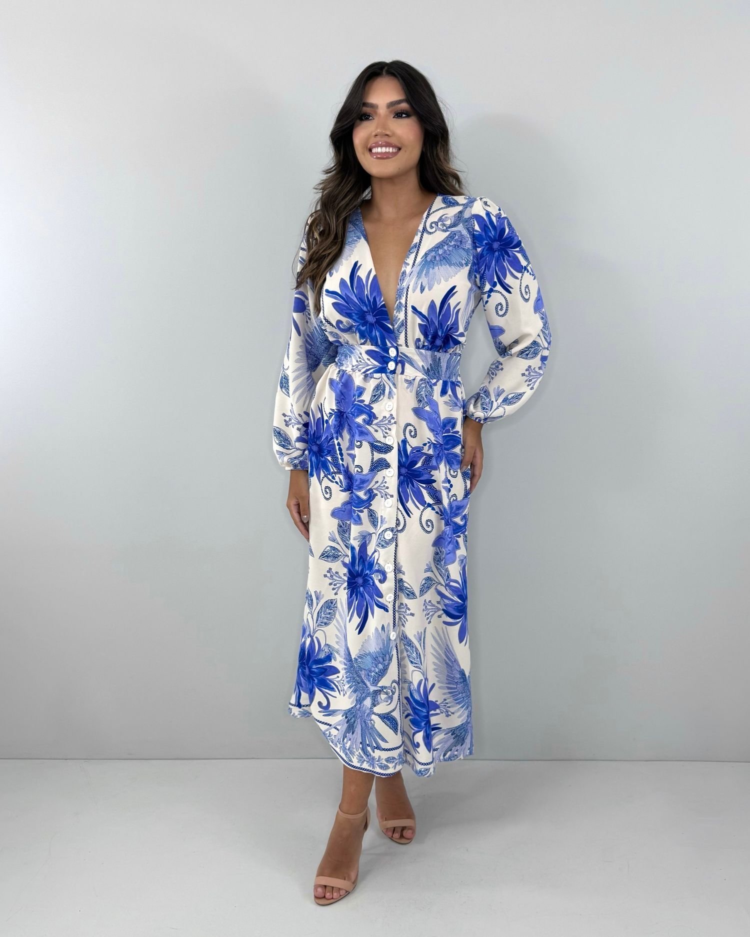Vestido Clara - Estampa Azul - Image 2