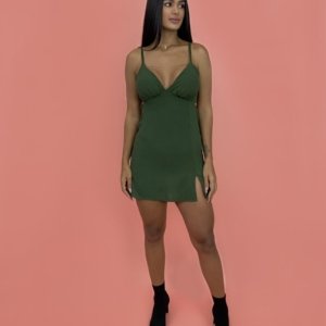 Vestido Elisângela - Verde Militar - Image 1