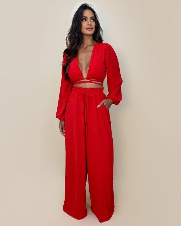 Cropped Simone - Vermelho