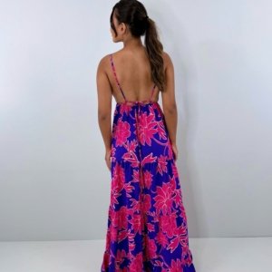 Vestido Sophia - Floral Fundo Azul - Image 5