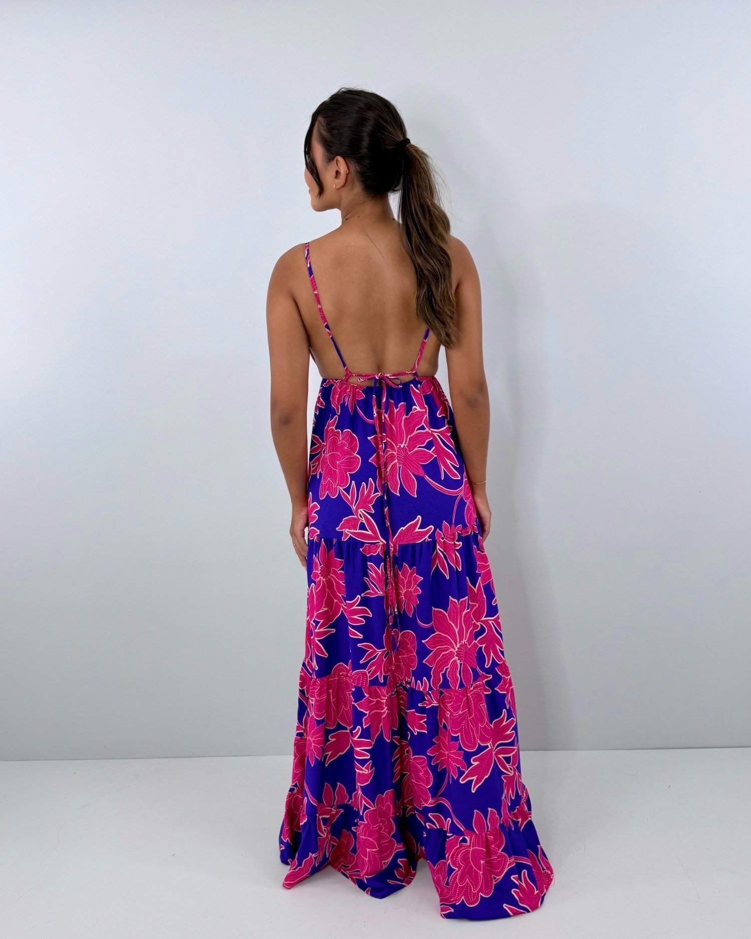 Vestido Sophia - Floral Fundo Azul - Image 5