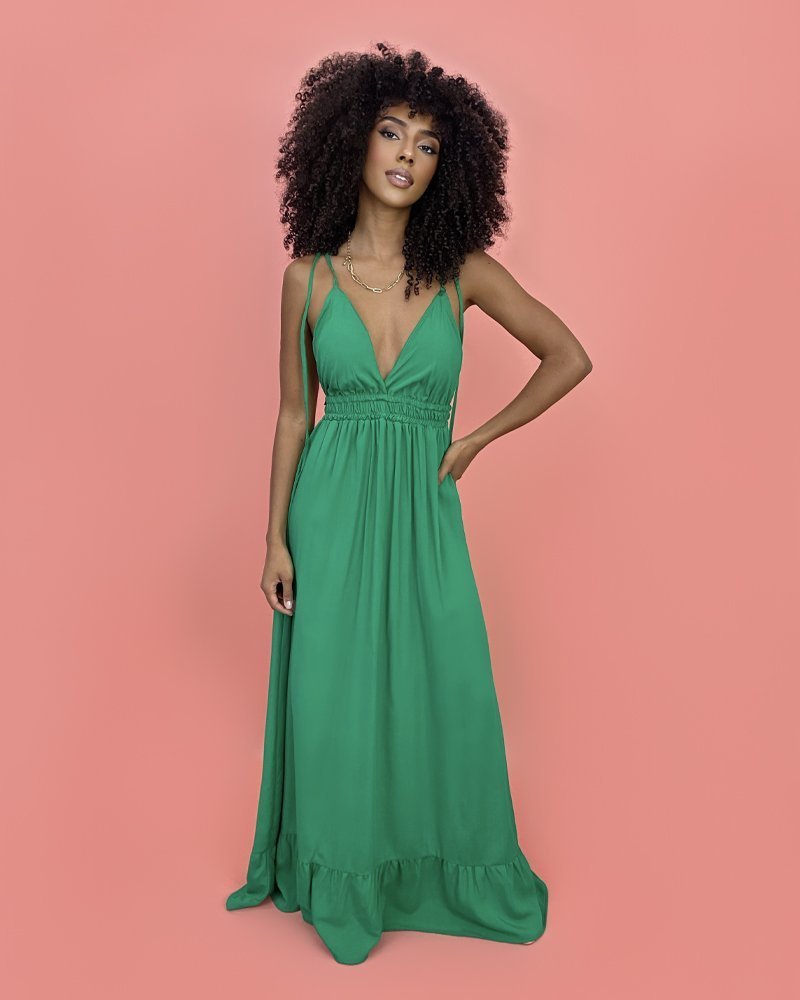 Vestido Valentina Longo - Verde Bandeira - Image 1