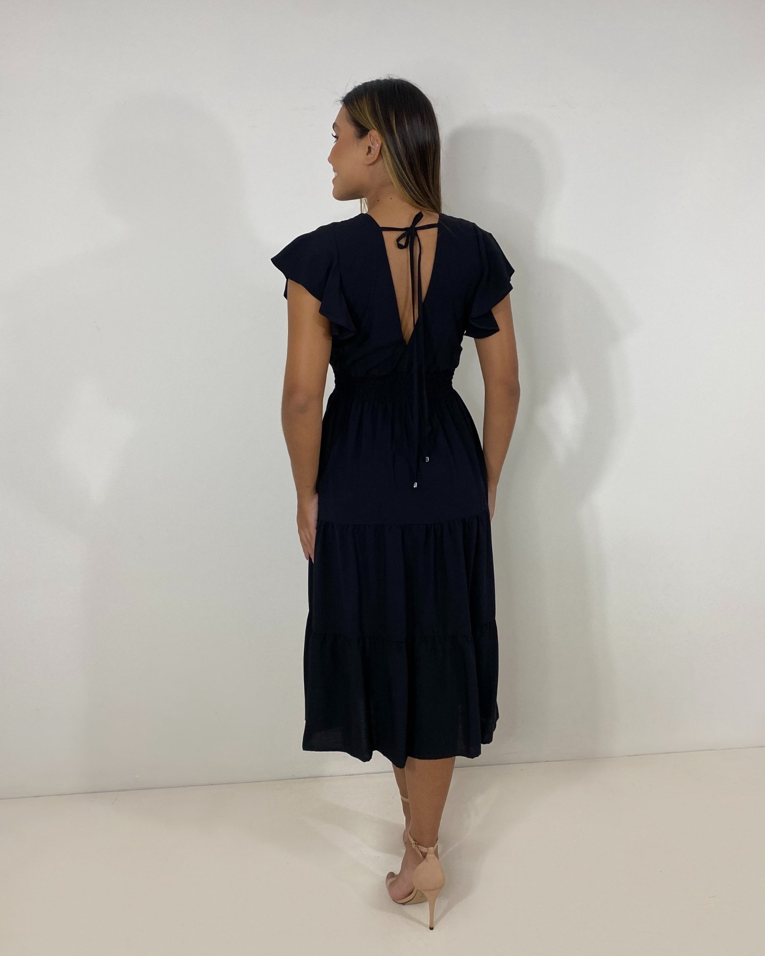 Vestido Laís Midi - Preto - Image 3