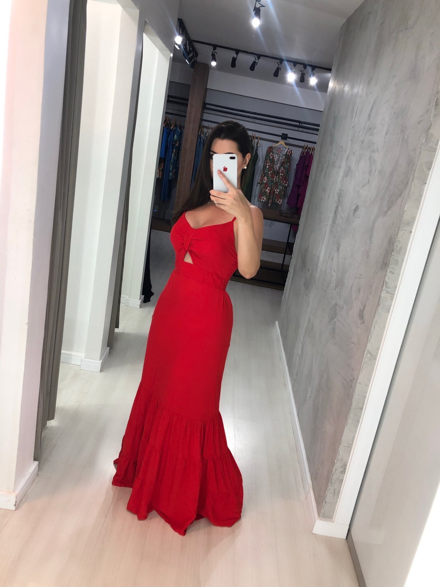 Vestido Jéssica Longo - Vermelho - Image 1