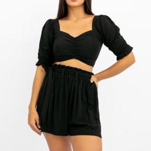 Conjunto Top Short Paloma - Preto - Image 4