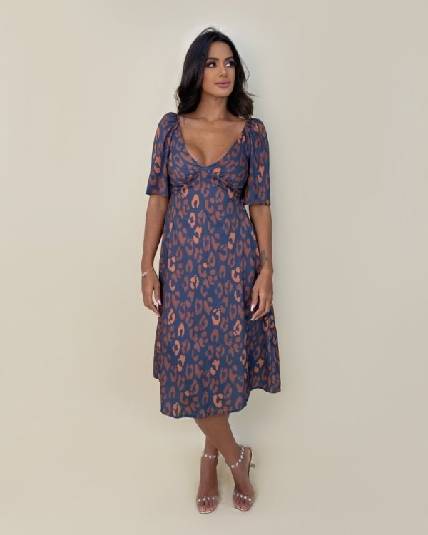 Vestido Núbia - Onça Azul