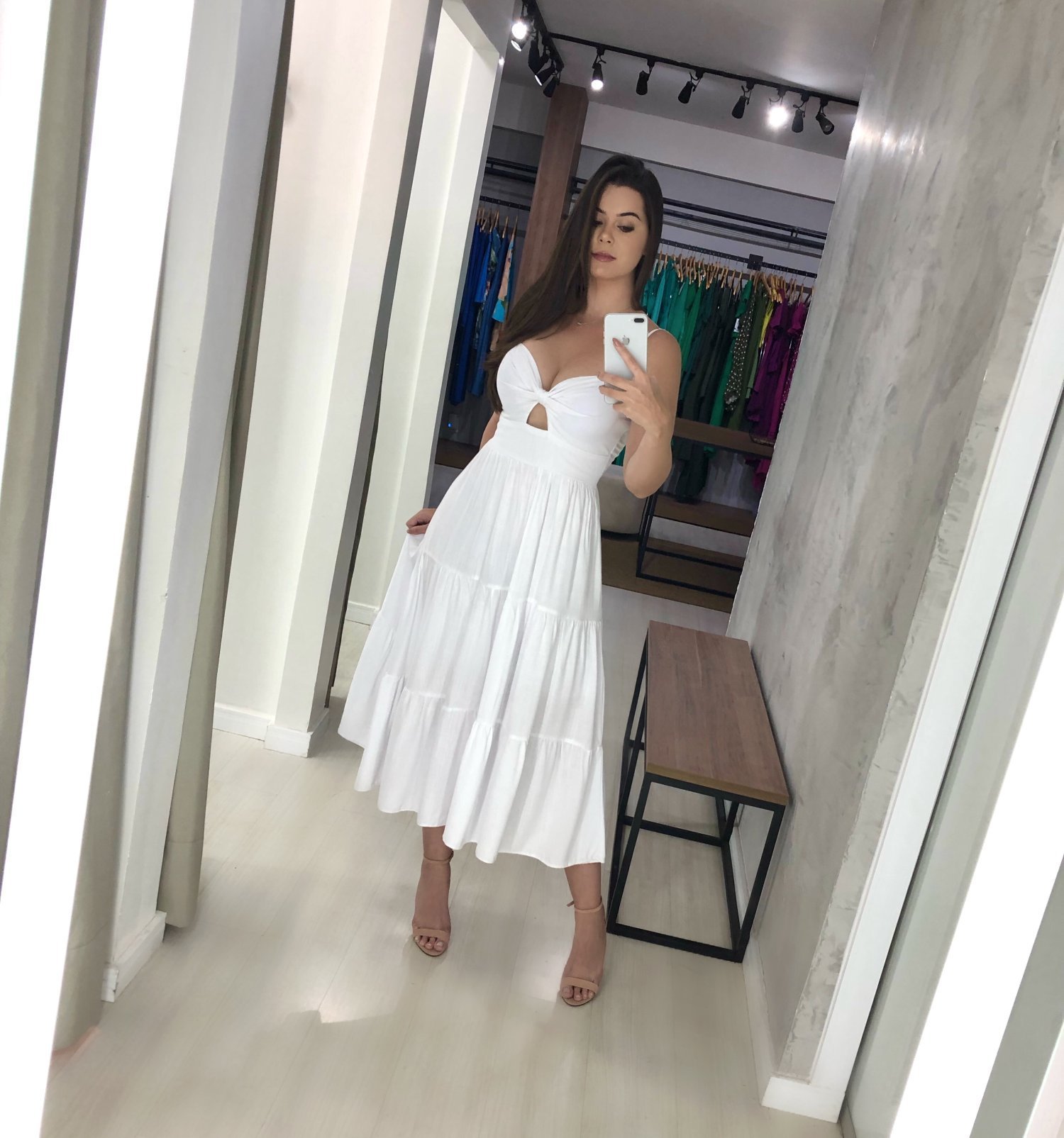 Vestido Jéssica Midi - Branco - Image 1