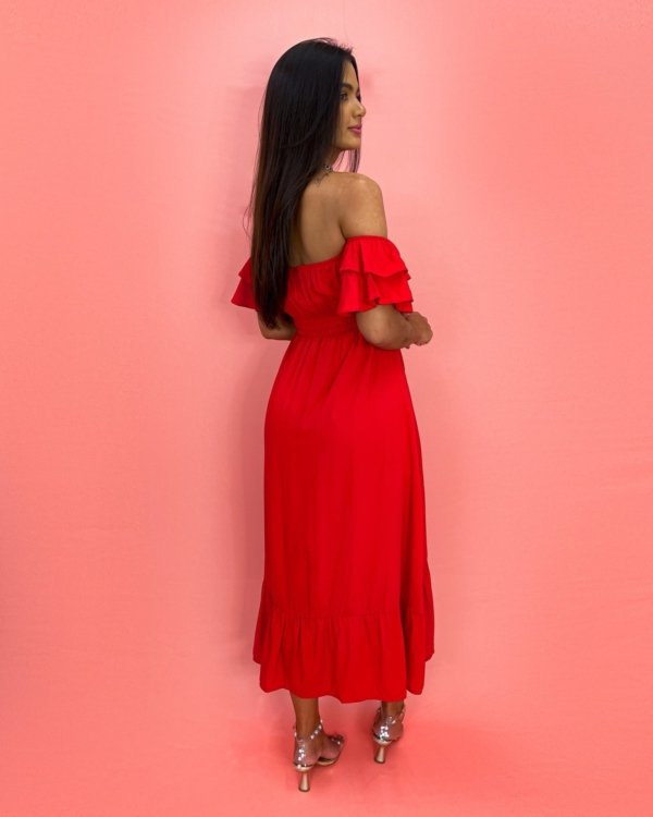 Vestido Gisele - Vermelho Flamingo