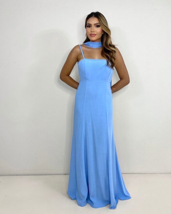 Vestido Lina - Azul Serenity