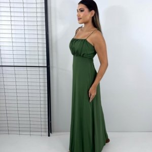 Vestido Drica Longo - Verde Militar - Image 3
