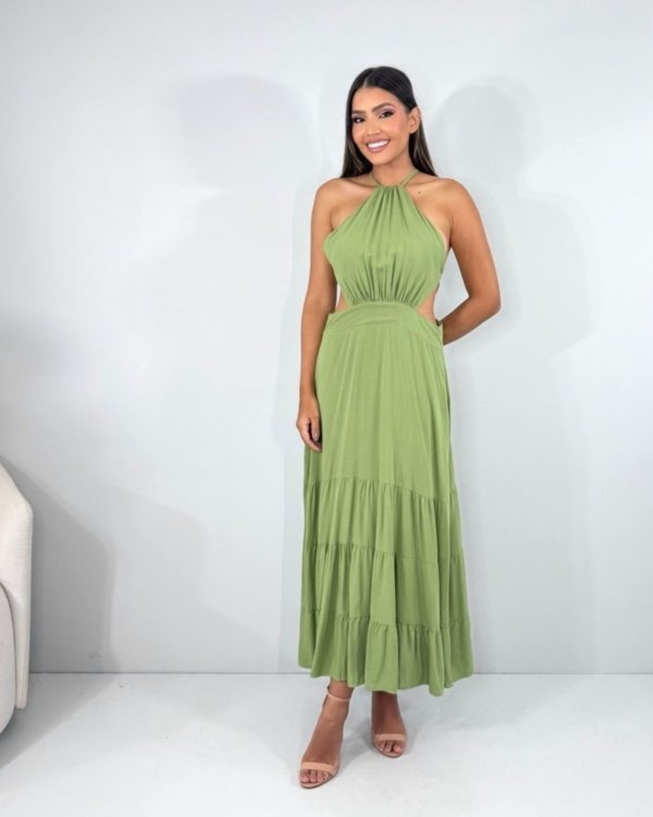 Vestido Estefane - Folhagem