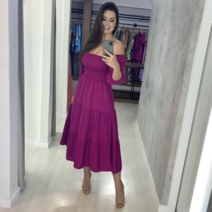 Vestido Juliana - Fúcsia - Image 3