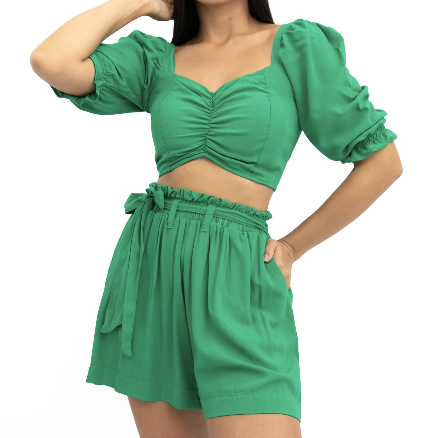 Conjunto Top Short Paloma - Verde Bandeira - Image 4