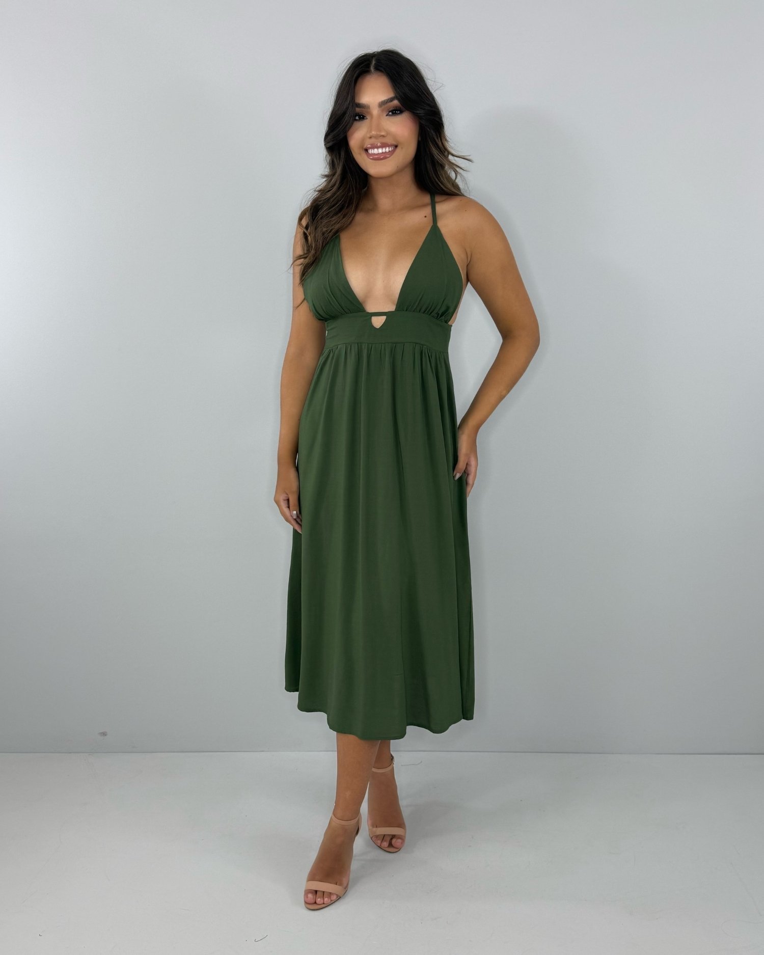 Vestido Heloína - Verde Militar - Image 1