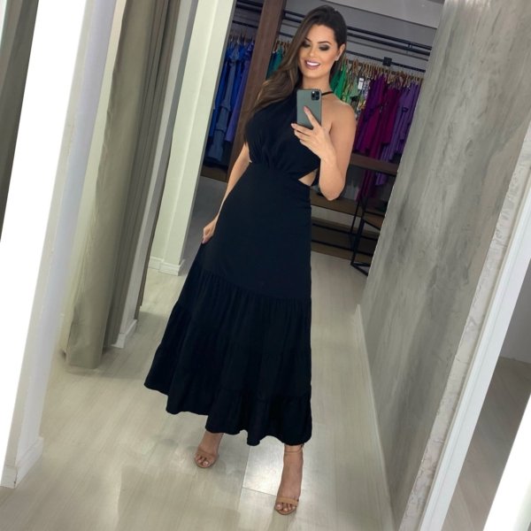 Vestido Estefane - Preto