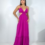 Vestido Launa – Fúcsia