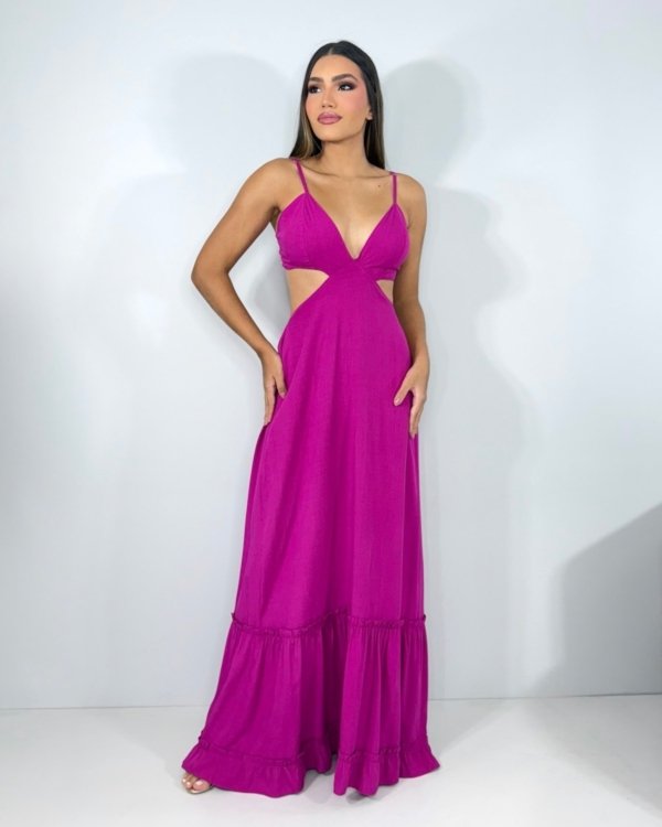 Vestido Launa - Fúcsia