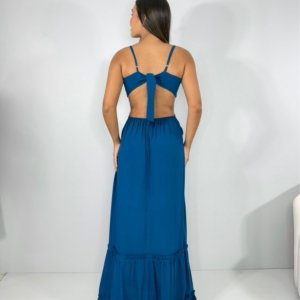 Vestido Launa - Azul Petróleo - Image 3