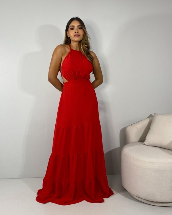 Vestido Estefane Longo - Vermelho