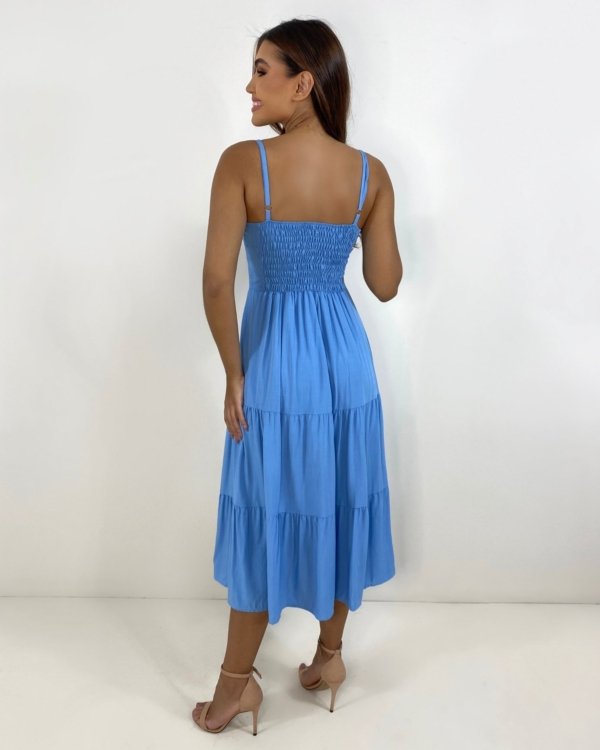 Vestido Jéssica Midi - Azul Claro